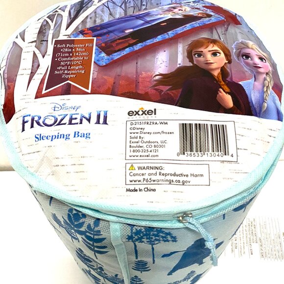 Disney Frozen 2 Sleeping Bag with 45 Degree Temperature Rating- Brand New - Picture 4 of 4